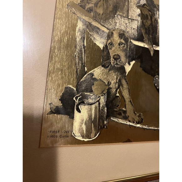 3 vintage Norman Rockwell Gold Foil Etching Suturday Evening Cover Art Posters - Picture 9 of 16